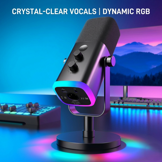 RGB Studio Microphone with Noise Cancellation