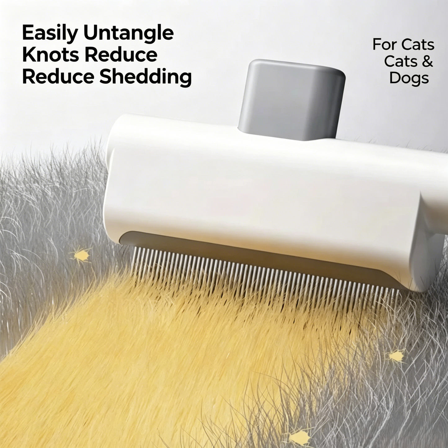 Self-Cleaning Pet Deshedding Comb