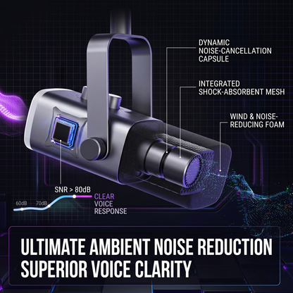 RGB Studio Microphone with Noise Cancellation