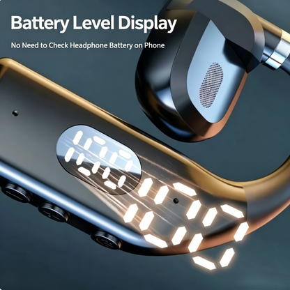 Open-Ear Bluetooth Headset with LED Battery Display