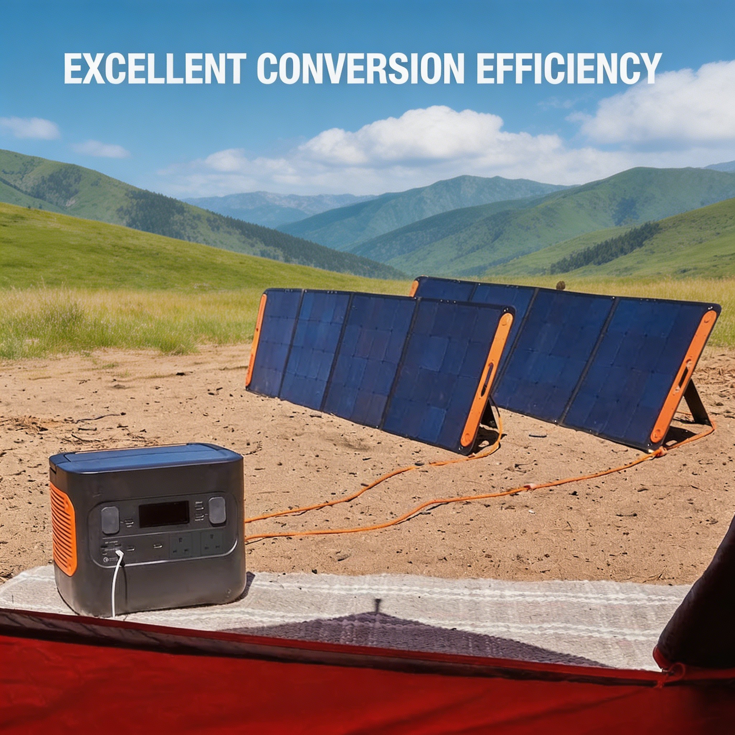200W High-Efficiency Portable Solar Panel | Eliminate Off-Grid Power Anxiety
